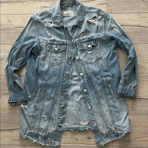 Distressed Light Blue Denim Jacket